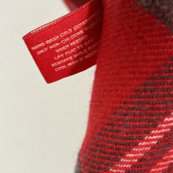 Homage Scarf Ohio State University Plaid Fringe Scarlet Grey Buckeyes OSU - Picture 3 of 7